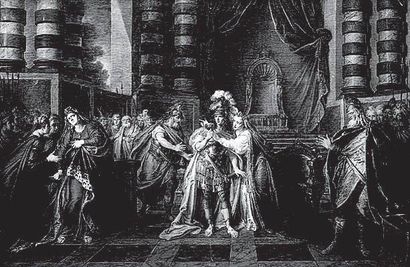 CHARLES-ANTOINE COYPEL (1694-1752) Etude de figure debout Pierre noire et estompe,...