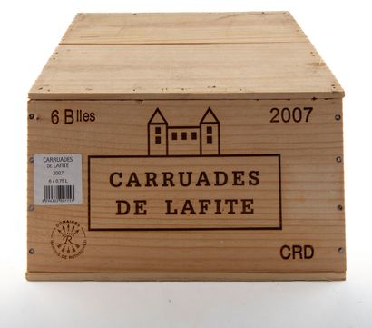 5 bouteilles de Carruades de Lafite 2007
Caisse...