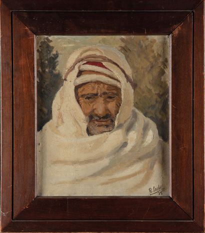 null R. CAULET (1906-1984)
Portrait of a Tunisian
Oil on canvas signed lower left...