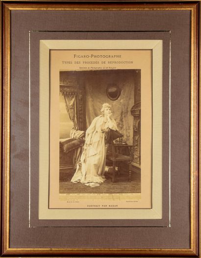null FIGARO-PHOTOGRAPH
Portrait of Sarah Bernhardt by NADAR 
Silver Salt Photography...