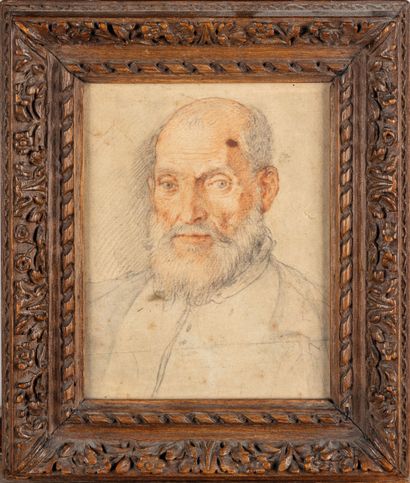 null Federico ZUCCARO (1542-1609)
Portrait présumé du père de l'artiste
Pierre noire...