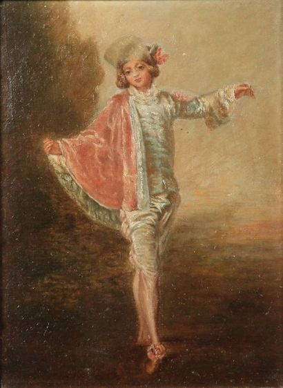 null ECOLE FRANCAISE du XIXème siècle dans le goût de Watteau

Arlequin

Huile sur...