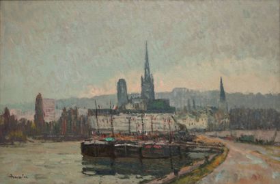 Albert MALLET (1905-1986) 

La Seine à Rouen...