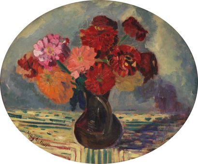 Magdeleine HUE (1882 - 1944) Bouquet de fleurs...