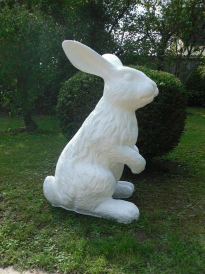 null Grand lapin blanc composite. H. : 120 cm