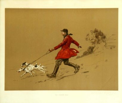 null Gravure anglaise. " The terrier Man ". 40 x 50 cm.