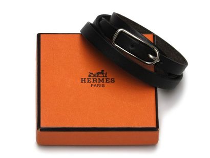 HERMES Bracelet Hapi 3 tours grand modèle...