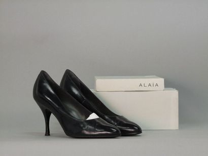 null ALAIA Escarpin en cuir noir pour embellir les jambes et les robes T 6 cm T 38,5...