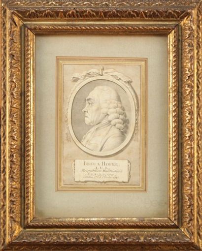 null Ecole française du XVIIIème siècle

Portrait de Josué Hofer (1721-1798)

Crayon...