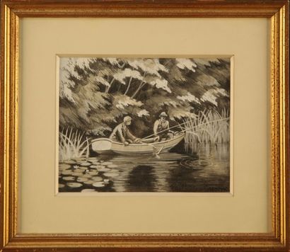 null Paul-Emile PISSARRO (1884-1972)

Deux pêcheurs dans une barque

Crayon et gouache...