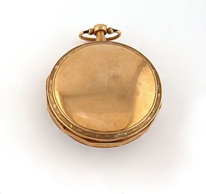 null Montre de poche en or jaune, bordure à petits pans, années 1819-1838