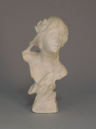 null Buste en marbre sculpté. Vers 1900