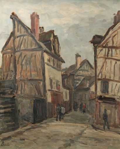Léonard BORDES (1898 - 1969) 
Rue de Rouen...