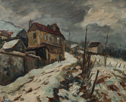 null Léonard BORDES (1898 - 1969)

La campagne sous la neige

Huile sur isorel signée...