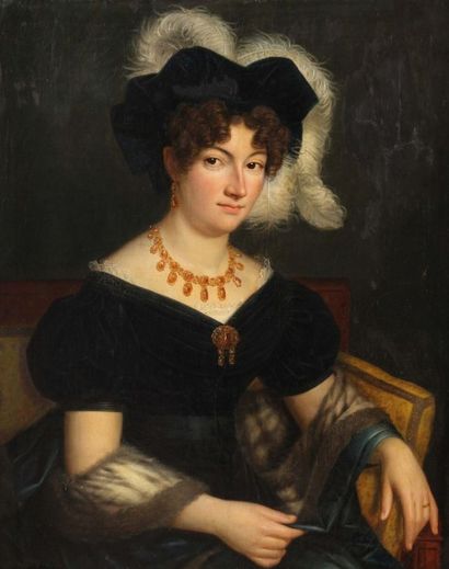 Benoit-Benjamin BONVOISIN Benoit-Benjamin BONVOISIN (1788-1860)

Portrait de femme

Huile...