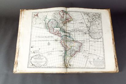 Atlas ATLAS. 2 volumes grand in-folio, reliés en plein parchemin (reliure du XIXème...