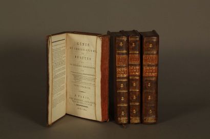 CHATEAUBRIAND CHATEAUBRIAND. Génie du Christianisme. Paris, Migneret, 1802, 4 vol.,...