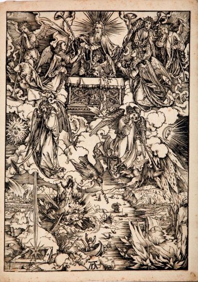 DURER (Albrecht) DÜRER (Albrecht). L’Apocalypse de saint Jean : L'Adoration de l'Agneau-...