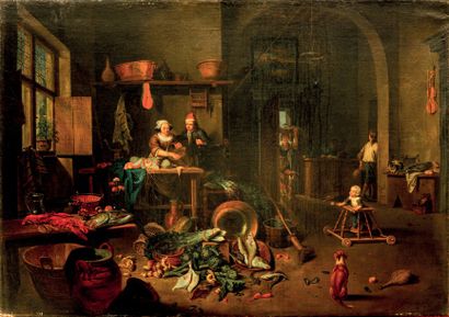 Jan Van BUKEN (1635-1694) Jan Van BUKEN (1635-1694)

Intérieur de cuisine animé de...