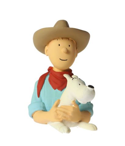 null Pixi "buste Tintin cowboy", résine. N° 246/1051. H : 11 cm