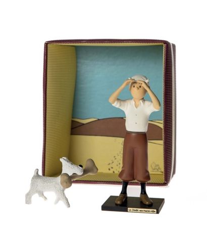 null Leblon-Delienne "Tintin Crabe aux pinces d'or", boîte diorama, certificat d'origine....