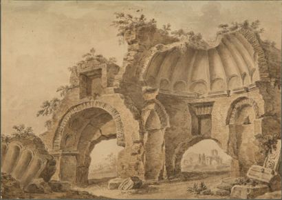 null 1 -ECOLE FRANCAISE DU XVIIIe siècle

Ruines du moyen-âge animées de personnages

Pierre...