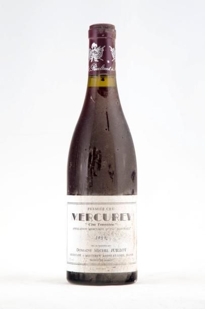 null 12 B MERCUREY CLOS TONNERRE Rouge (1° cru) ETH Michel JUILLOT 1989