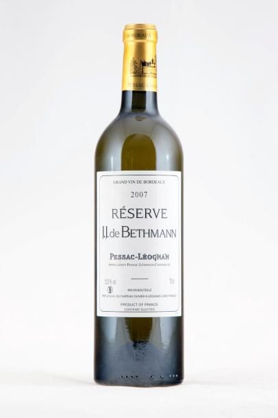 12 B RESERVE JJ de BETHMANN Blanc PESSAC...