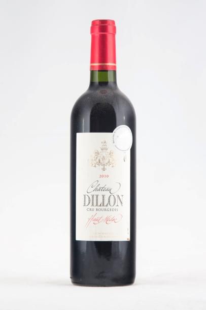 null 12 B CHATEAU DILLON (quelques marques étiquettes) CB HAUT MEDOC 2010