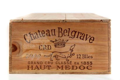 12 bouteilles Chateau Belgrave 2000 Cru classé...