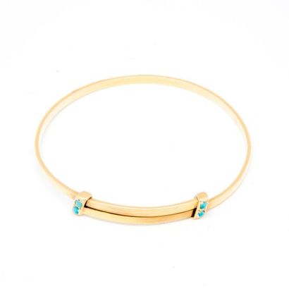 Bracelet Bracelet jonc en or ponctué de turquoises

Poids : 13,8 g
