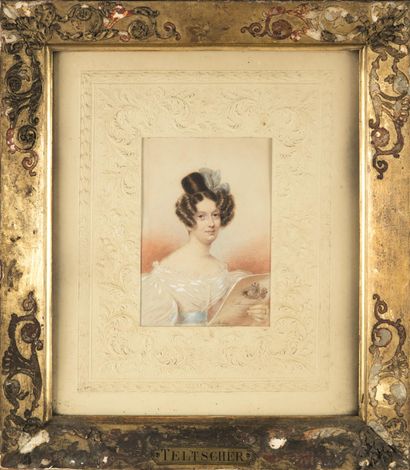 null Josef Eduard TELTSCHER (1801-1837)
Portrait de Claire de Fremilly Marquise de...