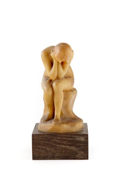 null Henri Edouard VERNHES (1854-1901)
Sculpture femme nue assise dans la position...