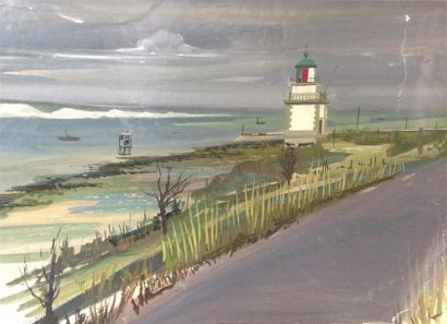 Pierre GAUTIEZ Pierre GAUTIEZ (1922-2006)

Phare d'Honfleur ?

Gouache vernie ou...