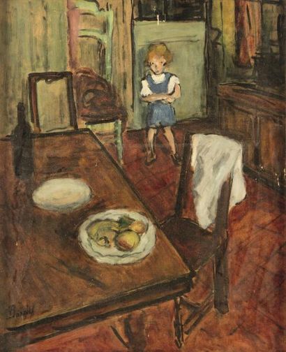 Léonard BORDES (1898-1969) Léonard BORDES (1898-1969)

Fillette dans la salle à manger

Huile...