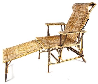Chaise longue Chaise longue en rotin. 78x80x110 cm 