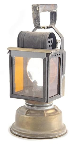 SNCF Lampe de cheminot sur socle, SNCF H. : 35cm 