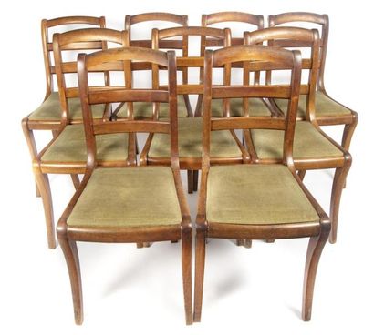 CHAISES A BANDEAU 9 chaises à bandeaux en bois 66x44x39 cm 