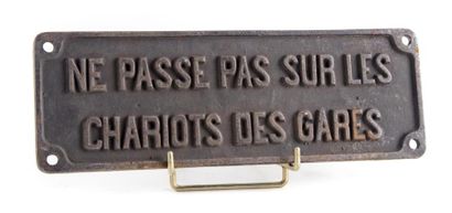 SNCF Panneau d'avertissement en métal de gare SNCF 9x25cm 