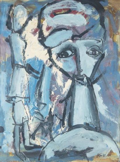 Alexander PUTOV Alexander PUTOV (1940-2008) Portrait de femme Huile sur toile signe...