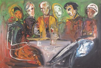 Alexander PUTOV Alexander PUTOV (1940-2008) La réunion huile sur toile signe en bas...