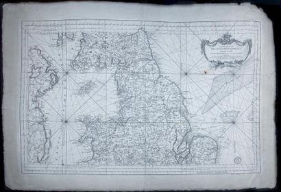 Carte ancienne Carte réduite des Iles britanniques en cinq feuilles (complet) - Retirage...
