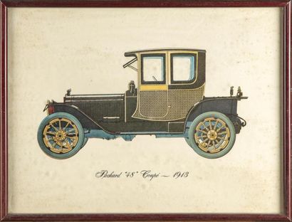 null 2 gravures anglaises 
" Packard " 48 " Coupé - 1918 " pour l'une et " Rambler...