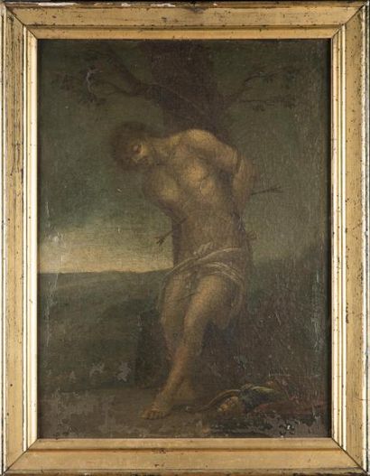null Le martyr de Saint Sébastien
Huile sur toile marouflée sur panneau
46 x 35 cm
Accidents...