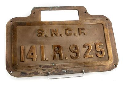 null Plaque de train immatriculation SNCF en métal 
37x56cm