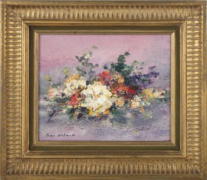 Jean BREANT Jean BREANT (1922-1984) Bouquet de fleurs Huile sur toile signée en bas...