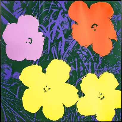 SUNDAY B. MORNING SUNDAY B. MORNING 4 fleurs par Andy WARHOL Estamples-multiples...