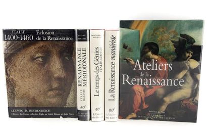 LIVRES MORDERNES Lot de 4 livres dont : - La Renaissance Maniériste par D. Arasse...