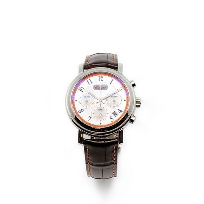 CHOPARD CHOPARD - Genève Montre bracelet acier chronomètre boucle déployante en cuir...