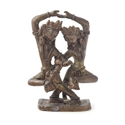 Shiva en bronze Shiva " La danse " en bronze à patine dorée H. : 13 cm